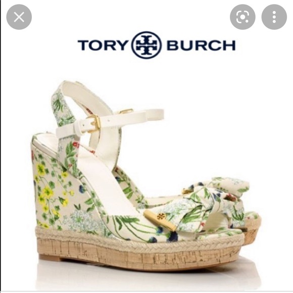 Tory Burch Penny wedge 9.5 - Picture 1 of 9